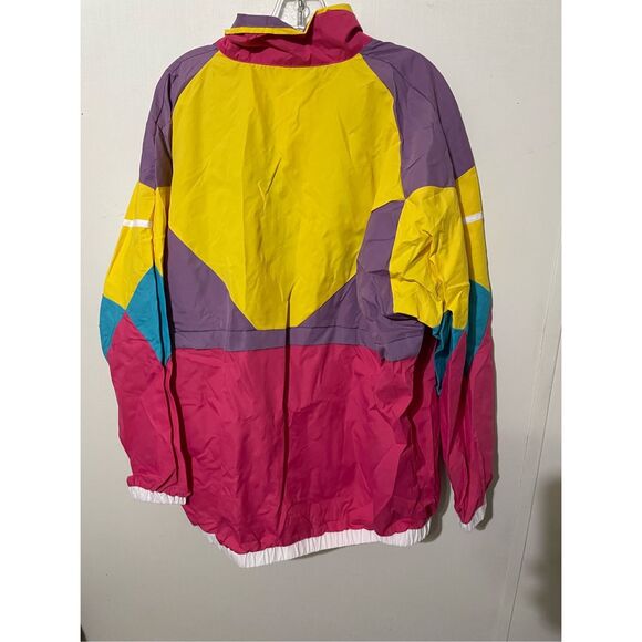 NWOT Funny Guy Creations Adult Large Nylon Colorblock Windbreaker Jacket Coat - Picture 4 of 4